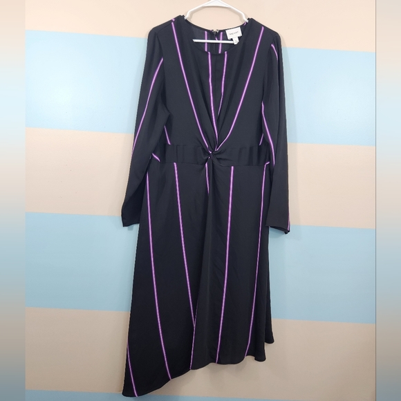 Nine West Front Draped Asymmetrical  Dress - Picture 8 of 10